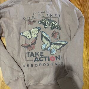 Aeropostale Earth Tone Butterfly Sweatshirt
